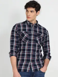 Flying Machine Slim Fit Tartan Checks Pure Cotton Casual Shirt