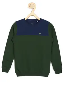 Allen Solly Junior Boys Colourblocked Pure Cotton Pullover Sweatshirt