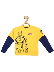 Peter England Boys Ironman Printed Pure Cotton Sweatshirt