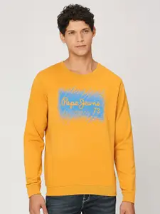 Pepe Jeans Typography Printed Long Sleeves Pure Cotton Pullover