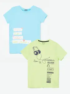 Fame Forever by Lifestyle Boys Pack Of 2 Printed Pure Cotton T-Shirts