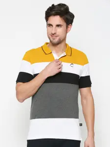 Being Human Colourblocked Polo Collar Regular Fit Cotton Regular T-shirt