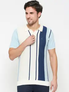 Being Human Striped Polo Collar T-shirt