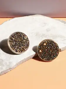 SOHI Gold Plated Studs Earrings