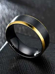 VIEN Men Titanium Stainless Steel Finger Ring