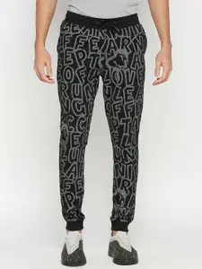 Being Human Men Mid-Rise Typography Printed Joggers
