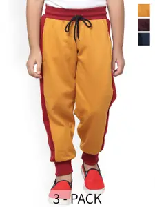 BAESD Boys Pack Of 3 Mid-Rise Fleece Joggers