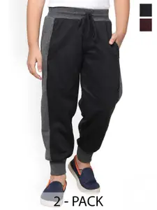 BAESD Boys Pack Of 2 Mid-Rise Fleece Joggers