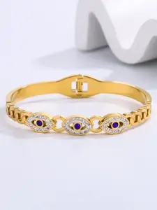 VIEN Gold-Plated Stainless Steel Bangle-Style Bracelet