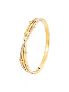 VIEN Gold-Plated Stainless Steel Bangle-Style Bracelet