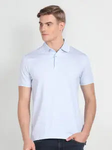Arrow Striped Polo Collar Short Sleeve Cotton Regular T-shirt