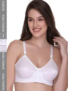 SONA Pack Of 2 Everyday Bra Full Coverage Non Padded All Day Comfort Super Support Bra