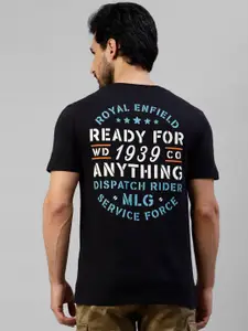 Royal Enfield Typography Printed Cotton T-shirt