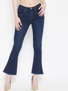 Nifty Women Mid-Rise Clean Look Stretchable Cotton Bootcut Jeans