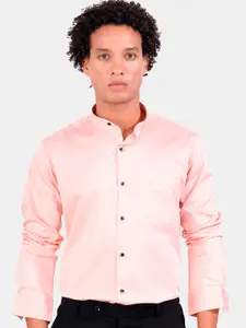 FRENCH CROWN Standard Mandarin Collar Cotton Formal Shirt