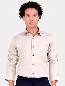 FRENCH CROWN Spread Collar Cotton Formal Shirt