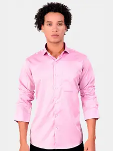 FRENCH CROWN Spread Collar Cotton Formal Shirt