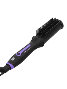 BBLUNT Pro Insta Smooth Hair Straightening Brush With Ionic Technology - Black & Purple