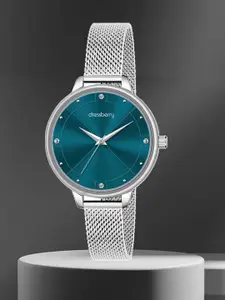 DressBerry Women Round Dial Stainless Steel Analogue Watch HOBDB-156-SL