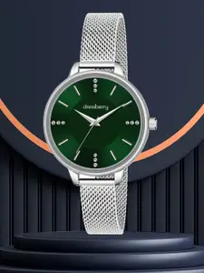 DressBerry Women Embellished Dial & Stainless Steel Straps Analogue Watch HOBDB-158-SL