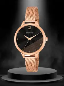 DressBerry Women Water Resistance Stainless Steel Analogue Watch HOBDB-160-RG