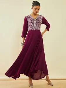 Soch Ethnic Motifs Embroidered Maxi Ethnic Dresses