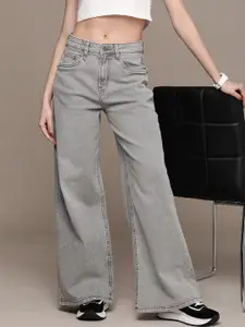 The Roadster Lifestyle Co. Women Wide Leg Stretchable Baggy Jeans