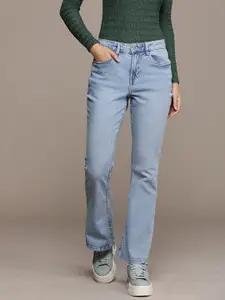 The Roadster Life Co. Women Skinny Flare Fit Heavy Fade Stretchable Mid-Rise Jeans