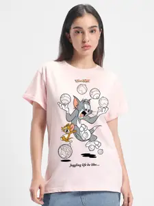 Bewakoof Tom & Jerry Printed Relaxed Fit Pure Cotton T-shirt