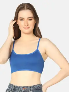 Da Intimo Blue Full Coverage Cotton Bralette With All Day Comfort