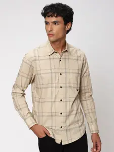 Mufti Classic Slim Fit Tartan Checked Cotton Casual Shirt