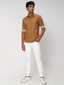 Mufti Classic Slim Fit Cotton Linen Casual Shirt