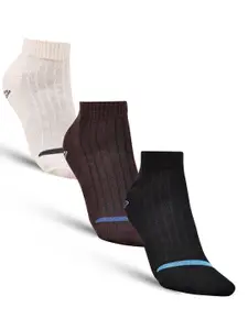 Dollar Socks Men Pack Of 3 Striped Patterned Cotton Ankle length Socks