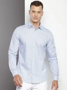 Calvin Klein Slim Fit Opaque Micro Ditsy Printed Cotton Casual Shirt