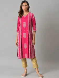 W Ethnic Motifs Printed A-Line Kurta