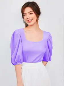 Dream Beauty Fashion Scoop Neck Puff Sleeves Top