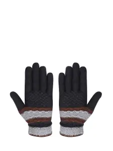 LOOM LEGACY Men Patterned Winter Acrylic Gloves