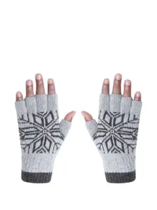 LOOM LEGACY Men Patterned Winter Acrylic Woollen Gloves