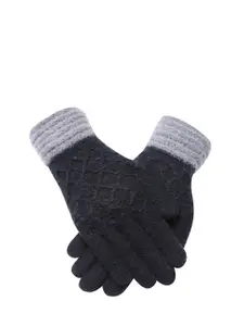 LOOM LEGACY Men Self Design Hand Gloves