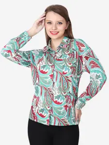 Steele Classic Floral Printed Spread Collar Casual Shirt