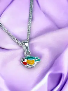 Taraash Girls 925 Sterling Silver Bird Pendant With Chain