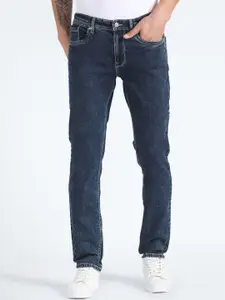 Flying Machine Men Blue Straight Fit Stretchable Jeans