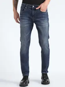 Flying Machine Men Tapered Fit Clean Look Light Fade Stretchable Jeans