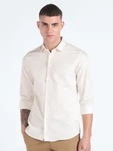 Flying Machine Slim Fit Spread Collar Pure Cotton Casual Shirt