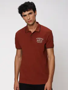 Mufti Embroidered Detail Polo Collar Slim Fit T-shirt