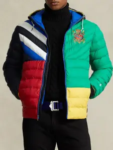 Polo Ralph Lauren Colourblocked Water-Repellent Hooded Puffer Jacket