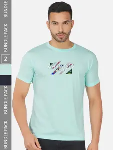 CHOZI Pack Of 2 Printed Cotton T-shirt