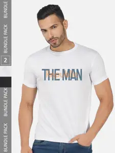 CHOZI Pack Of 2 Printed Cotton T-shirt