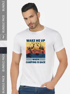 CHOZI Pack Of 2 Printed Cotton T-shirt