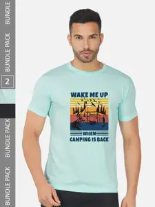 CHOZI Pack Of 2 Printed Cotton T-shirt